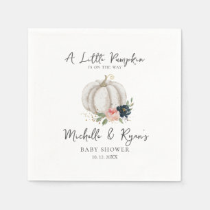 Kleiner Kürbis ist auf dem Weg Baby Shower Serviet Serviette