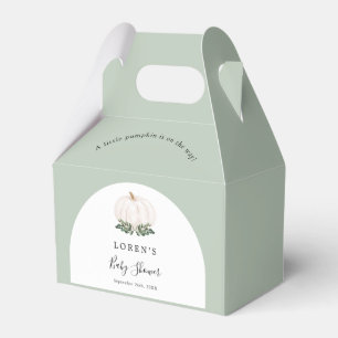 Kleiner Kürbis ist auf dem Weg zur Babydusche Geschenkschachtel