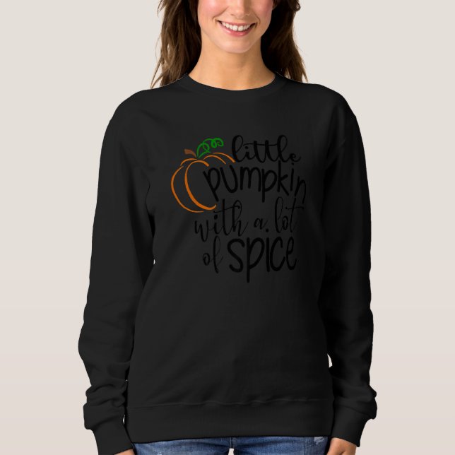 Kleiner Kürbis mit vielen Gewürzkids Thanksgivin Sweatshirt (Vorderseite)