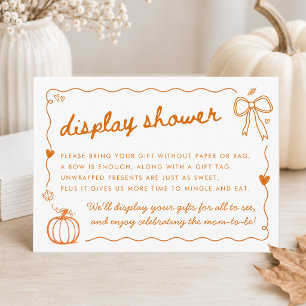 Kleiner Kürbis Süße Doodle-Baby-Shower-Display Begleitkarte