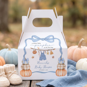 Kleiner Kürbis Wäscheleine Junge Herbst Baby Showe Geschenkschachtel
