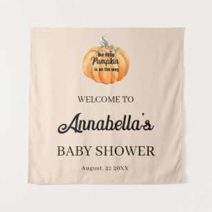 Kleiner Kürbis Willkommen Baby Shower Wandteppich
