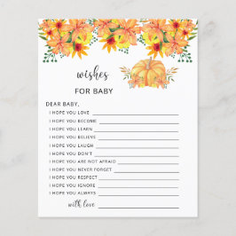 Kleiner Kürbisfall Wünsche für das Baby