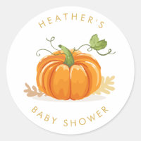 Kleiner Kürbiskleber Umschlag Aufkleber Babydusche