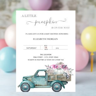 Kleiner Kürbislaster, Gepunktete Babyparty Einladung