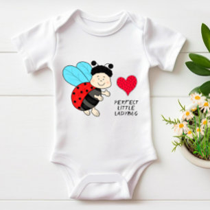 Kleiner Ladybug mit Herz Baby Strampler