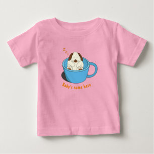 Kleiner Latte-Hase, der in der Kaffeetasse Ba schl Baby T-shirt
