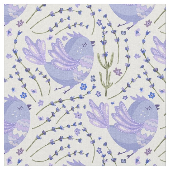 Kleiner Lavendel im Frühling Stoff (Nahaufnahme)