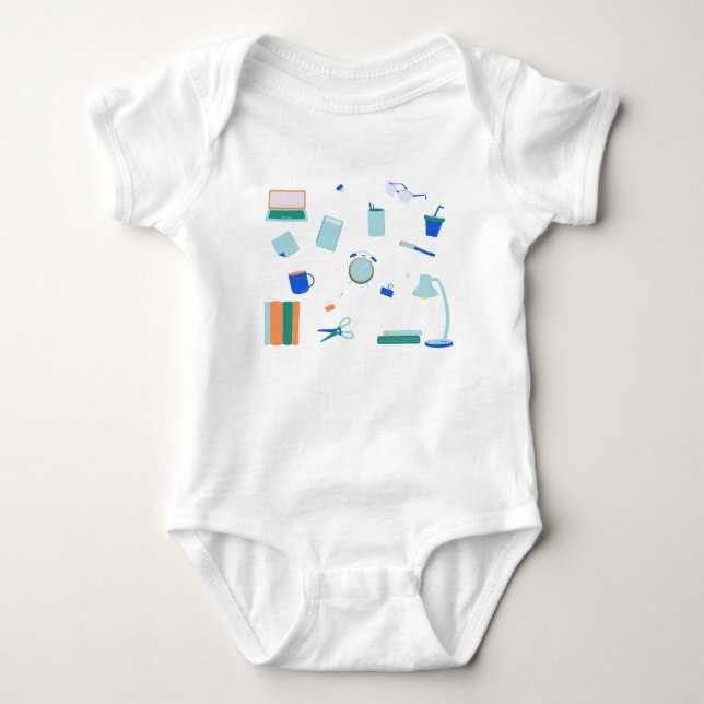 Kleiner Lernbegleiter Baby Strampler (Vorderseite)