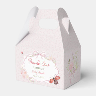 Kleiner Liebeskäfer Florales Mädchen Baby Shower Geschenkschachtel