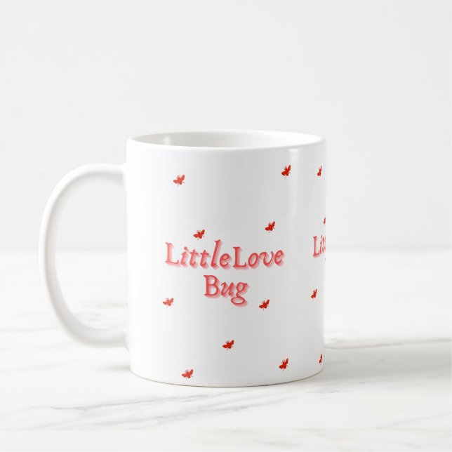 Kleiner Liebeskäfer-Valentinstag Kaffeetasse (Links)