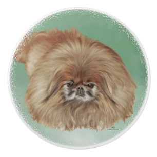Kleiner Löwenhund Keramikknauf