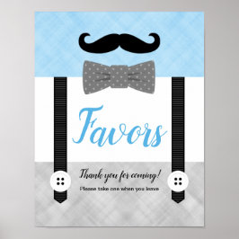 Kleiner Mann blaugraue Junge Duschfavoriten Zeiche Poster