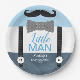 Kleiner Mann Bogen Krawatte Baby Blue Marineboy Ba Pappteller
