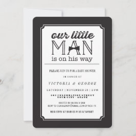 Kleiner Mann Bow Krawatte Classic Boy Baby Shower  Einladung