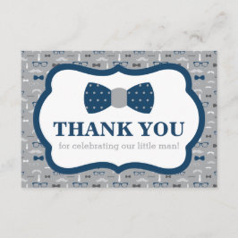 Kleiner Mann Danke Karte, Bow Krawatte, Marine, Gr