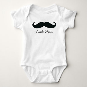Kleiner Mann-Schnurrbart-Säuglings-Strampler, weiß Baby Strampler
