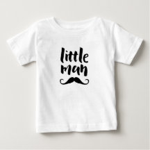 Kleiner Mann Schnurrbart Typografie Kinder T - Shi