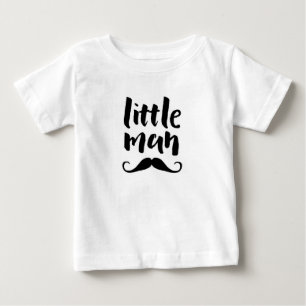 Kleiner Mann Schnurrbart Typografie Kinder T - Shi Baby T-shirt