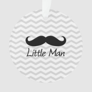 Kleiner Mann-Schnurrbart-Zickzack niedliche Jungen Ornament