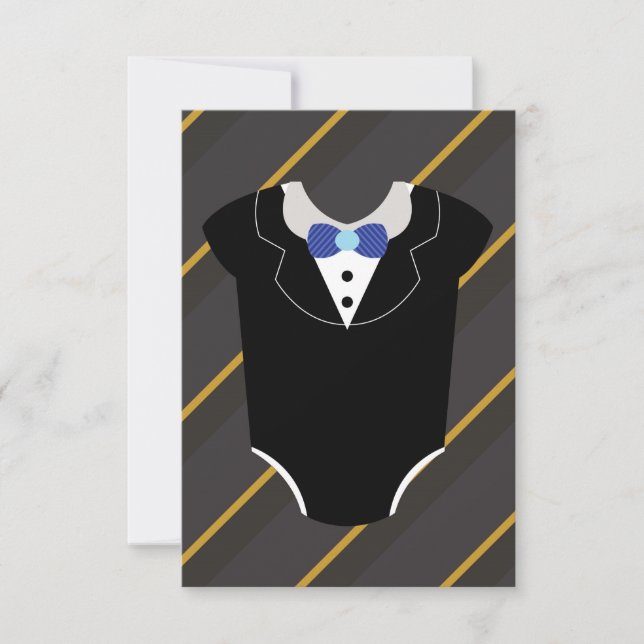 Kleiner Mann tuxedo Baby Dusche Einladung Karte (Vorderseite)