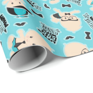 Kleiner Mann Typ Wortart Muster Warty Packung Geschenkpapier