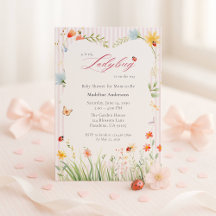 Kleiner Marienkäfer-Wildblumen-Baby-Shower