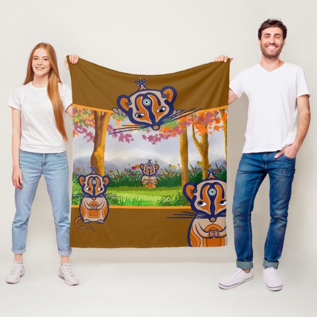 Kleiner Mäuschen Fleece-Decke Fleecedecke (Beispiel)