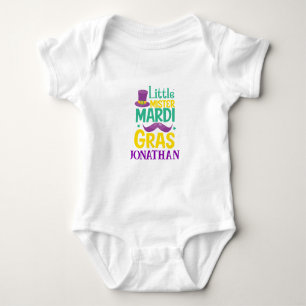 Kleiner Mister Mardi Gras Personalisiert Baby Strampler
