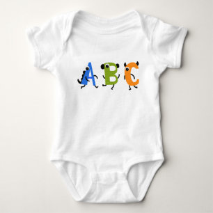 Kleiner Monster-Alphabet ABC Baby Strampler
