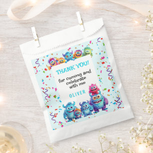 Kleiner Monster Boy Colorful Birthday Gefallen Tas Geschenktütchen