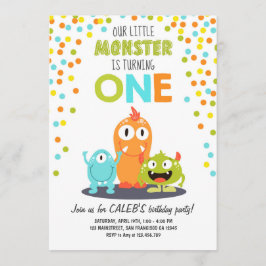 Kleiner Monster Erster Geburtstag Party Einladungs Einladung