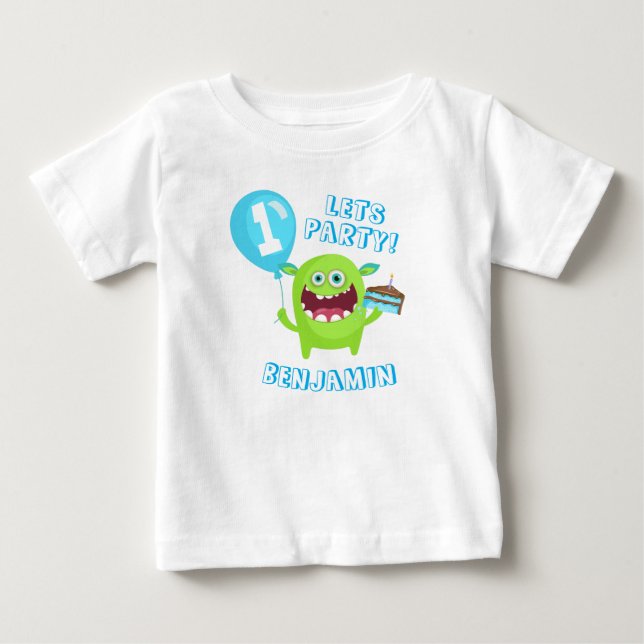 Kleiner Monster-Geburtstag Baby T-shirt (Vorderseite)