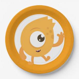 Kleiner Monsterblauer Geburtstag Teller