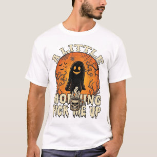Kleiner Morgen-Pick-Me-Up-Halloween-Geist-Schädel- T-Shirt