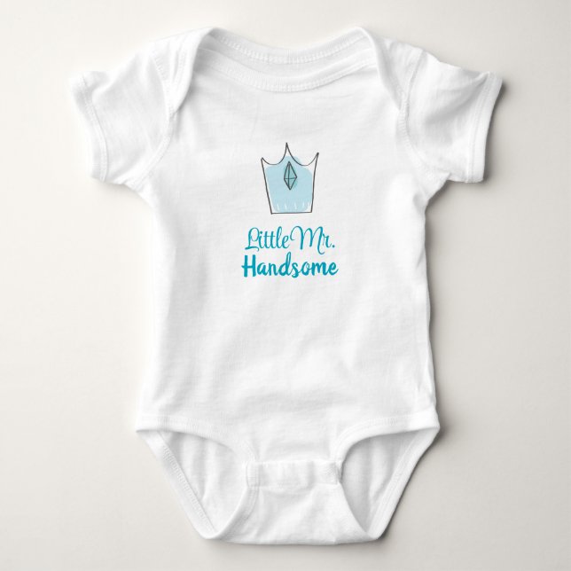 Kleiner Mr. Handsome, Niedliches Geschenk, Custom  Baby Strampler (Vorderseite)