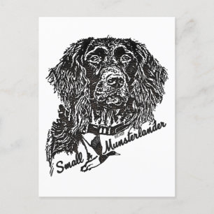 Kleiner Munsterlander (Logo) Postkarte