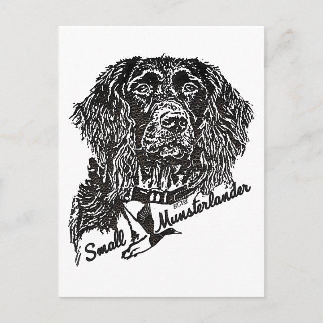 Kleiner Munsterlander (Logo) Postkarte (Vorderseite)