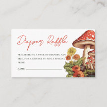 Kleiner Mushroom Fall Babydusche Windeln Raffle