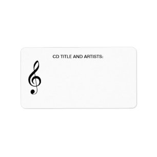 kleiner musikalische Anmerkungs-CD Musik-Aufkleber Adressaufkleber