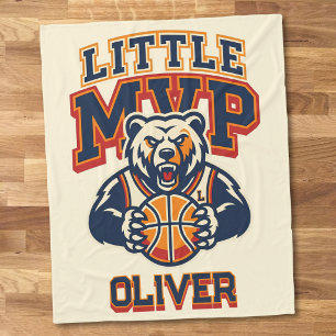 Kleiner MVP-Bären-Basketball Fleecedecke