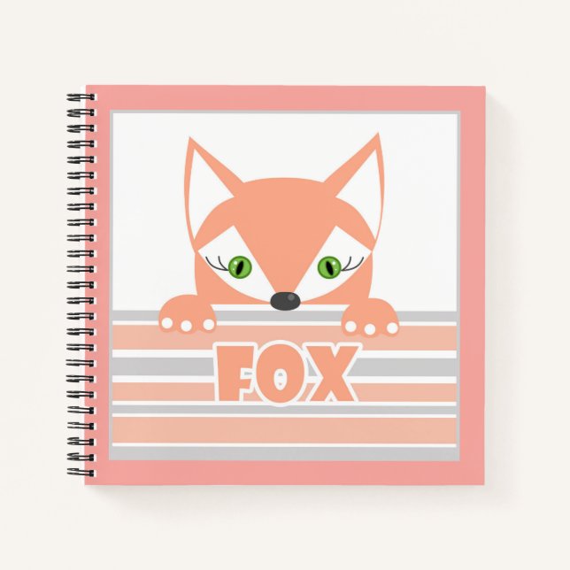 Kleiner, neugieriger Fuchs Notizbuch (Vorderseite)