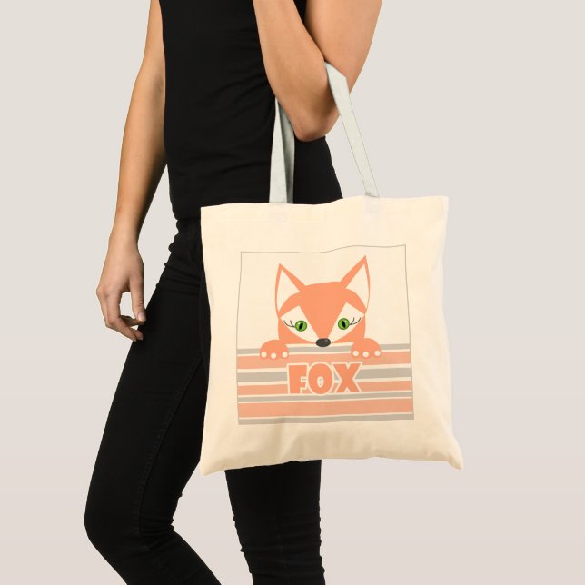 Kleiner, neugieriger Fuchs Tragetasche (Vorderseite (Produkt))