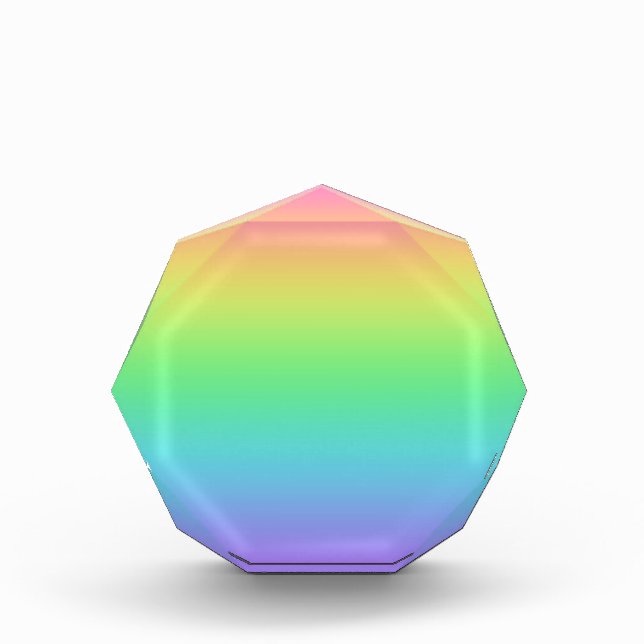 Kleiner Octagon-Rainbow-Acrylblock Fotoblock (Vorderseite)