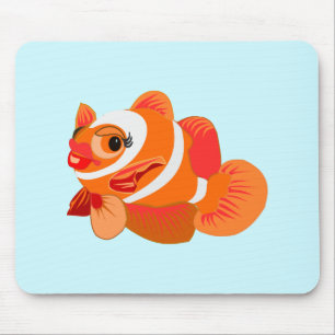 Kleiner Orangenfisch Mousepad