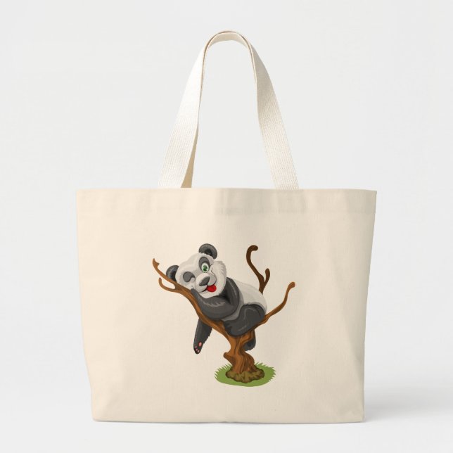 Kleiner Panda Jumbo Stoffbeutel (Vorne)