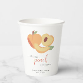 Kleiner Peach ist auf dem Weg Baby Dusche Niedlich Pappbecher