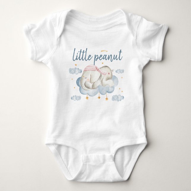 Kleiner Peanut-Schlafanzug Elephant Baby Bodysuit Strampler (Vorderseite)
