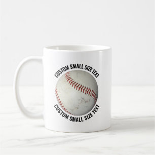 Kleiner personalisierter Text Baseball 325 ml Cust Kaffeetasse
