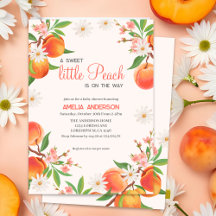 Kleiner Pfirsich ist auf dem Weg Peach Thema Kinde